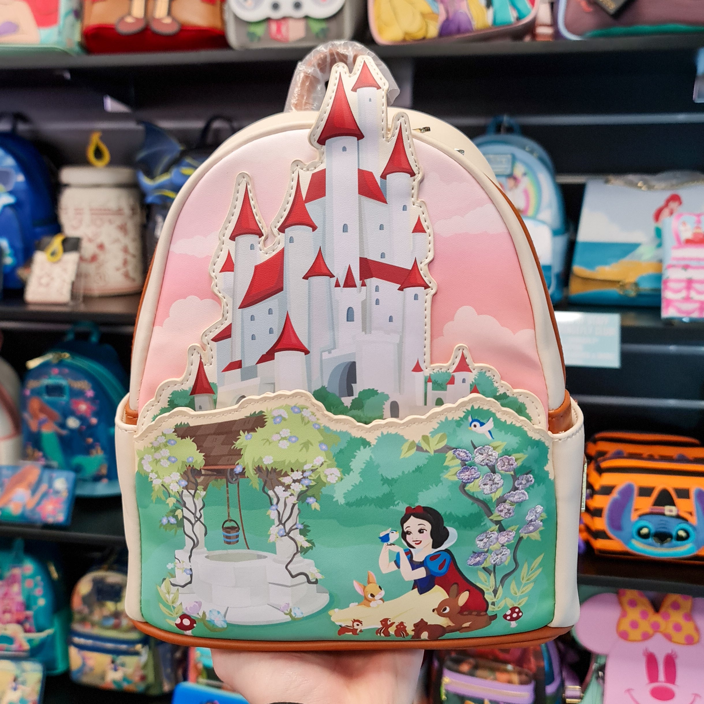 Disney Snow White Castle Loungefly backpack from @purejoytoys is