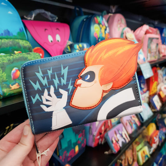 Pixar The Incredibles Syndrome Glow Zip Around Wallet