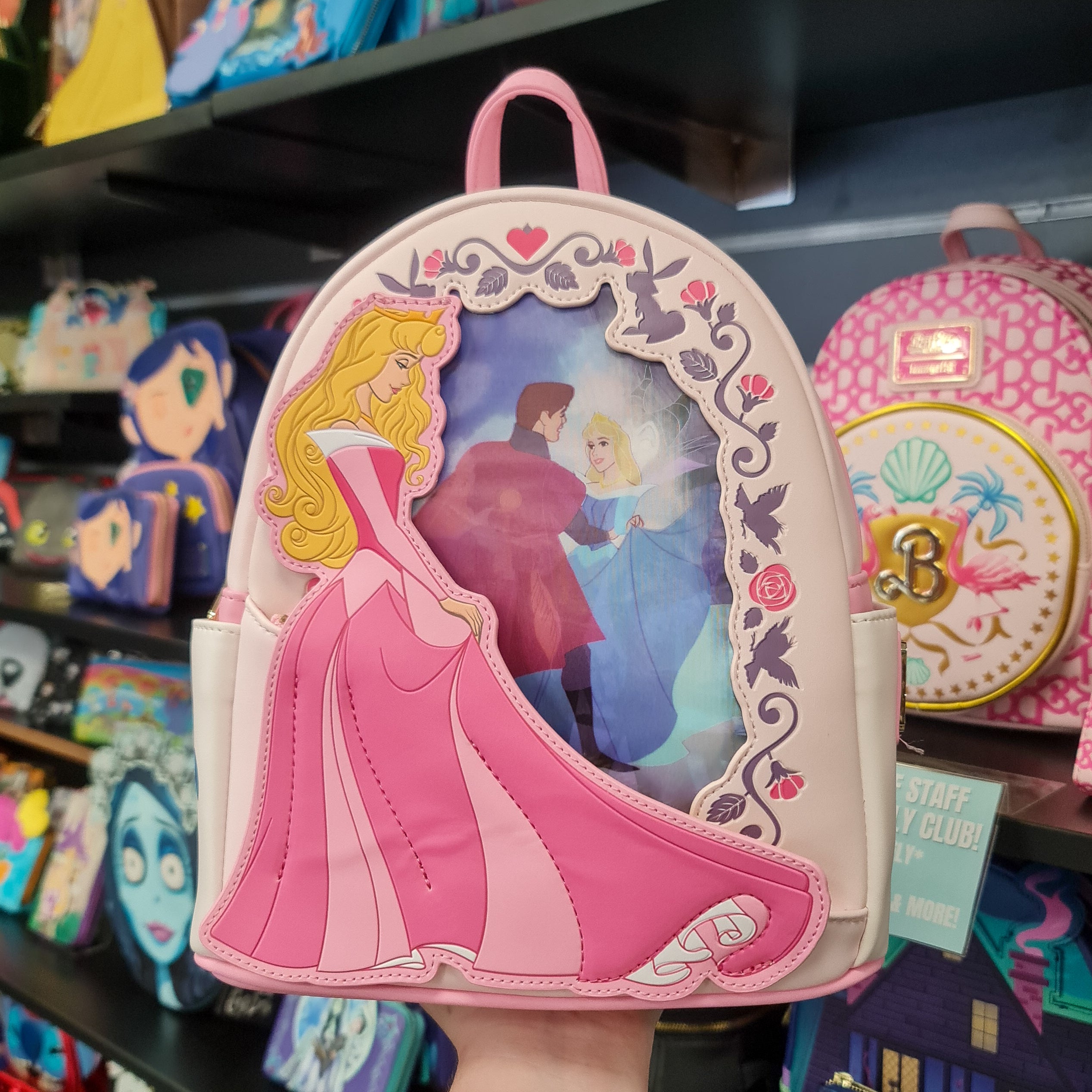 Disney Loungefly Sleeping Beauty Maleficent Dragon Cosplay Glow Mini  Backpack