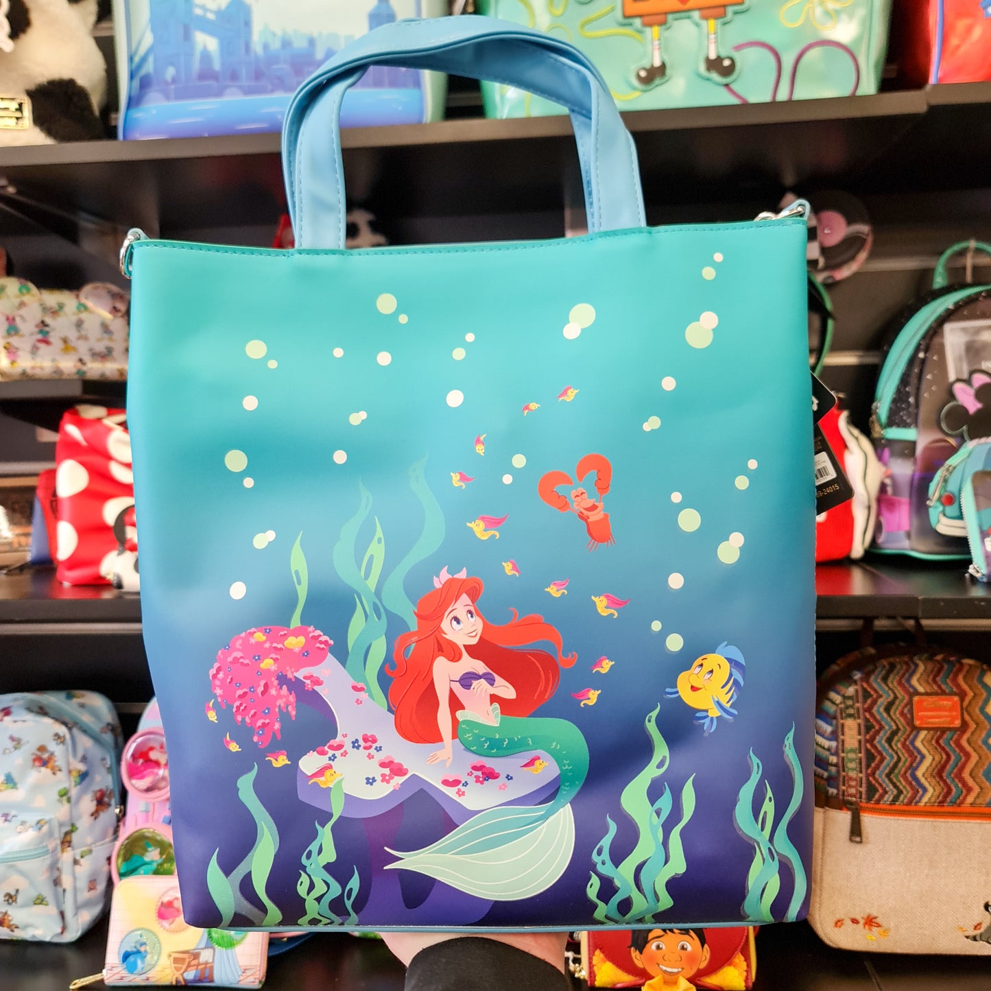 DISNEY TLM 35TH ANNIVERSARY LIFE IS THE BUBBLES PU TOTE BAG