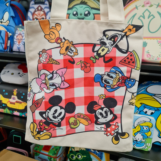 MICKEY AND FRIENDS PICNIC CANVAS TOTE BAG