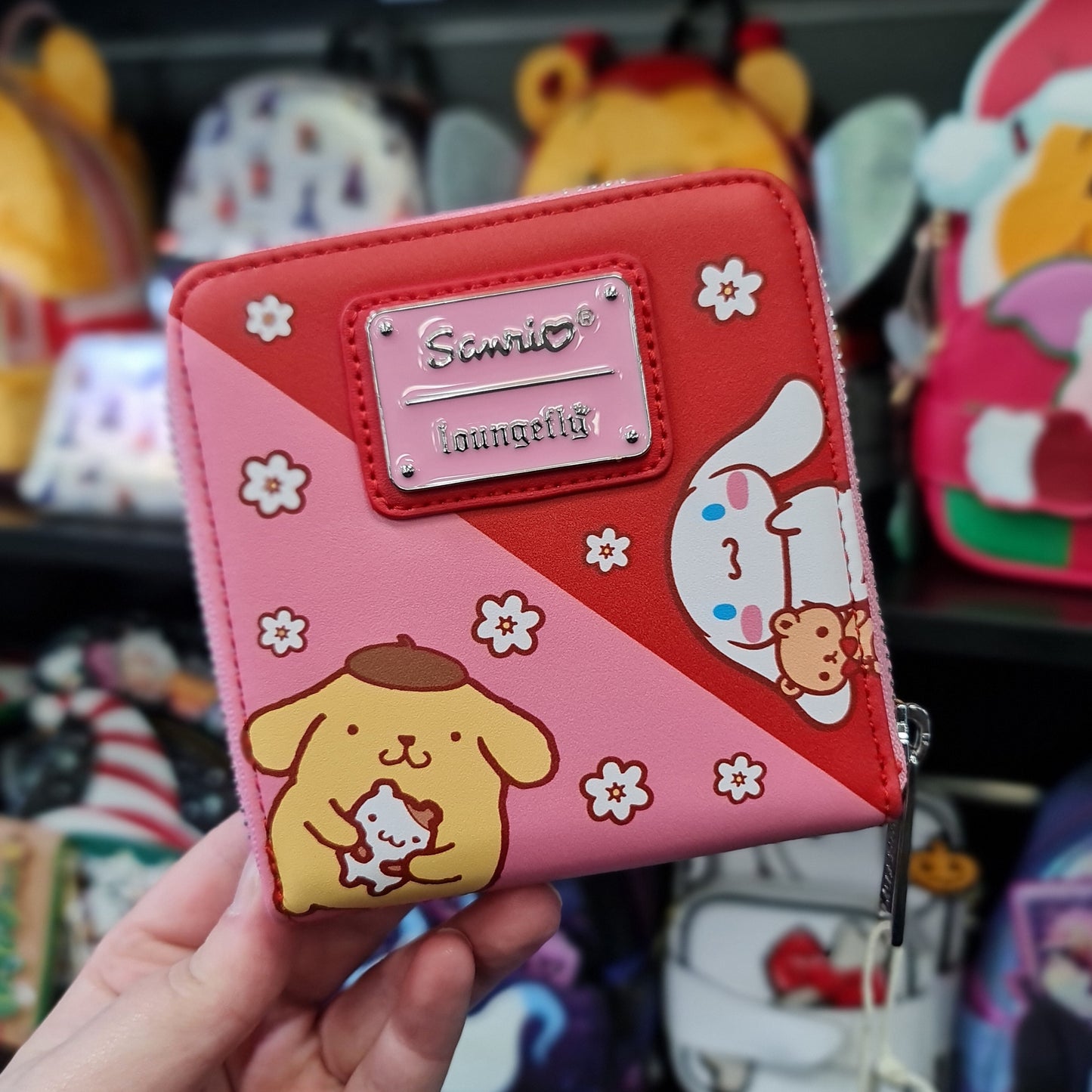 LF SANRIO HELLO KITTY & FRIENDS COLOR BLOCK ZIP AROUND WALLET