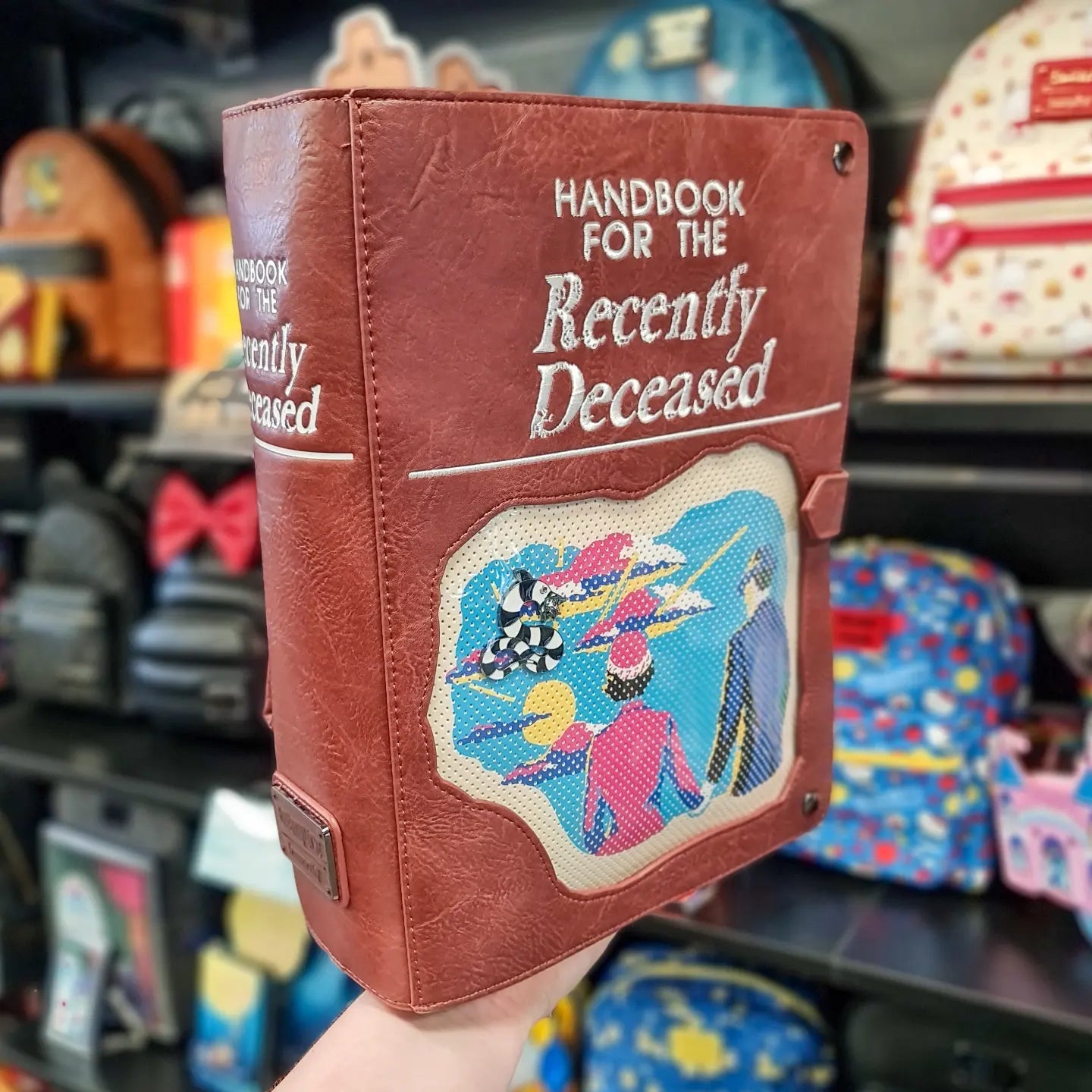 BEETLEJUICE HANDBOOK FOR THE RECENTLY DECEASED PIN TRADER BACKPACK