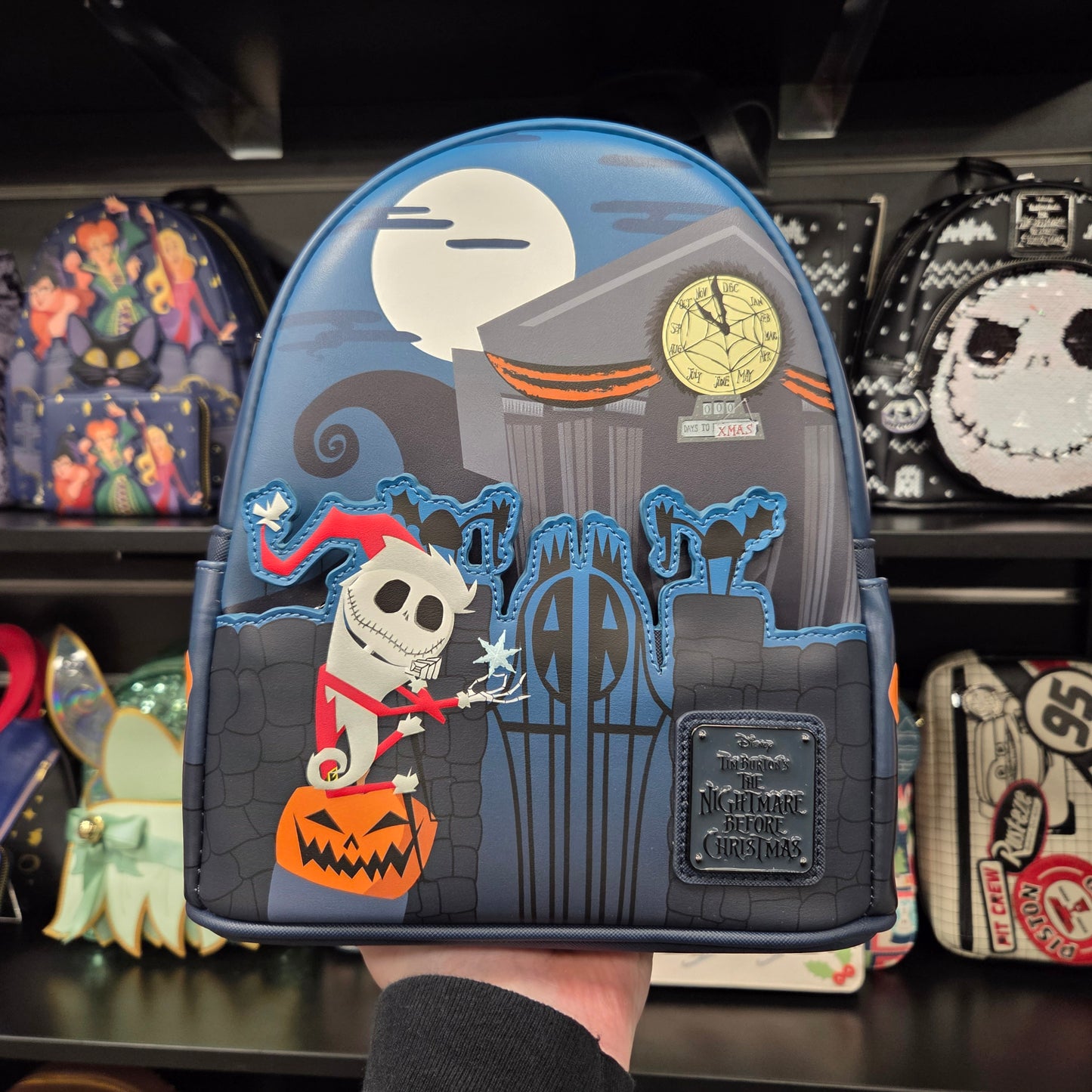 DISNEY NBC SANTA JACK GRAVEYARD SCENE GITD MINI BACKPACK