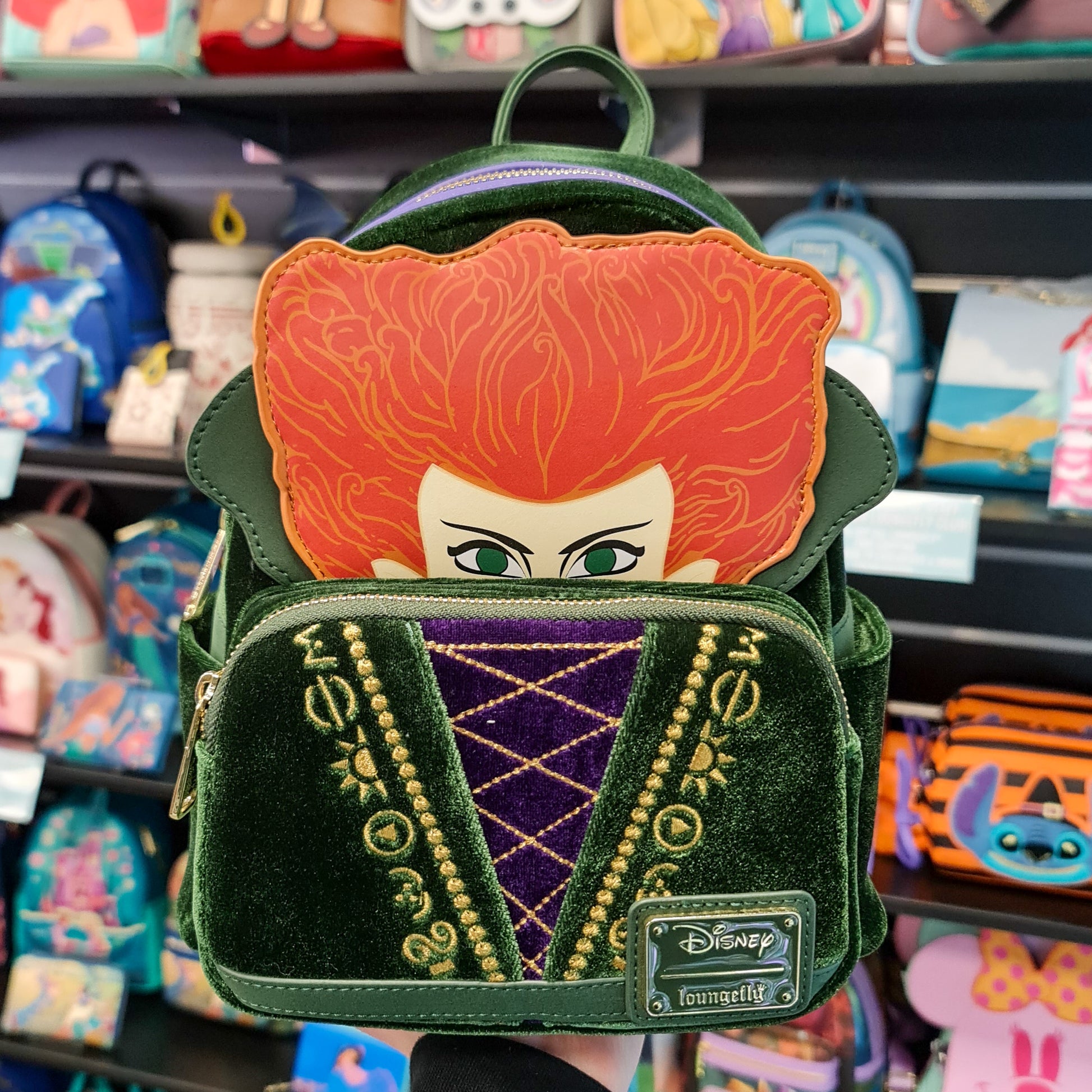 Loungefly Disney Villains Maleficent Velvet Mini Backpack