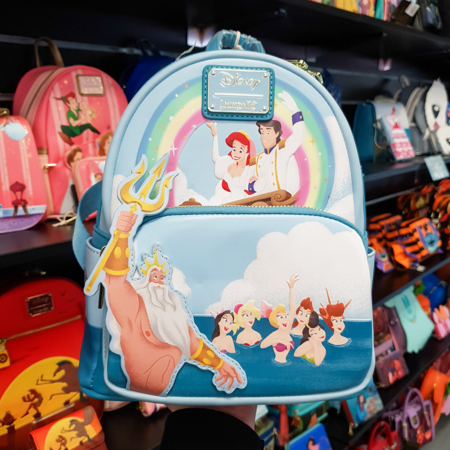 Loungefly Disney Little Mermaid Triton's Gift Mini Backpack