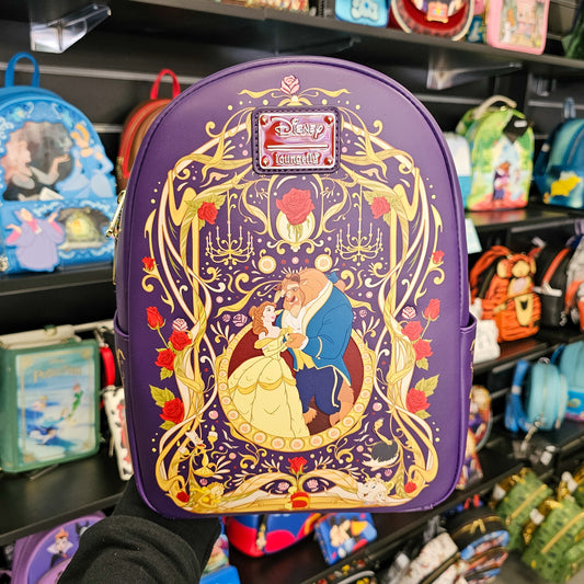 Disney Beauty And the Beast Stained Glass Rose Mini Backpack Exclusive