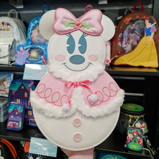 Minnie Pastel Figural Snowman Mini Backpack