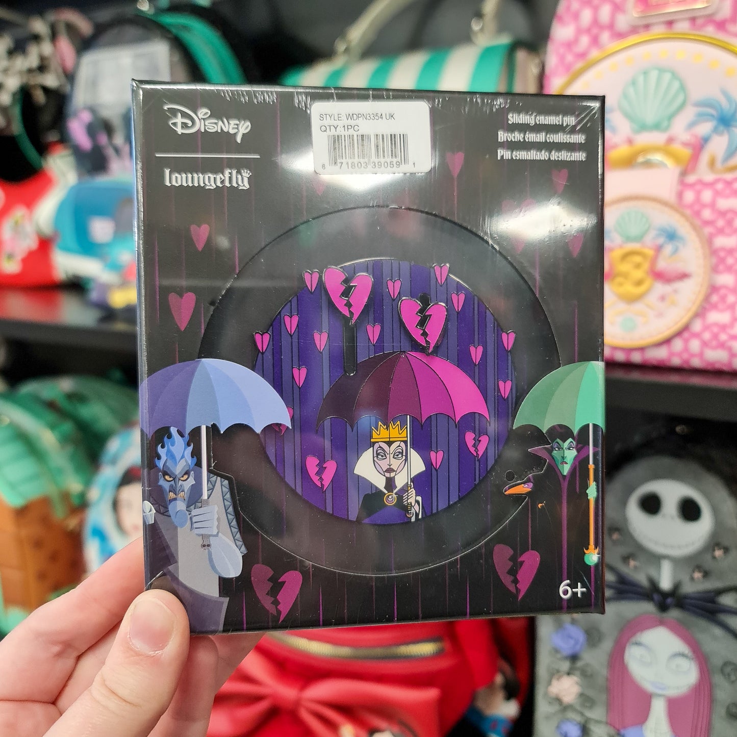 DISNEY VILLAINS CURSE YOUR HEARTS  3 INCH PIN