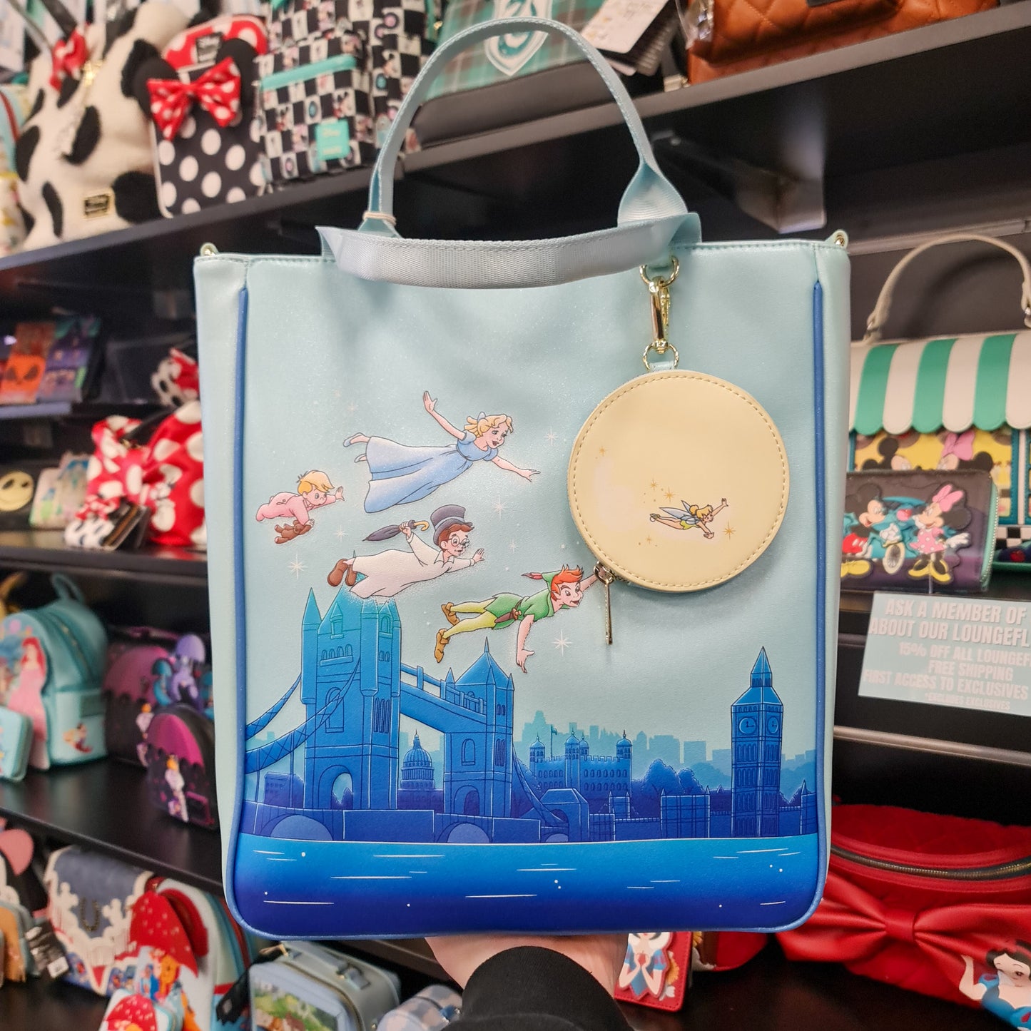 PETER PAN YOU CAN FLY GLOWS TOTE BAG