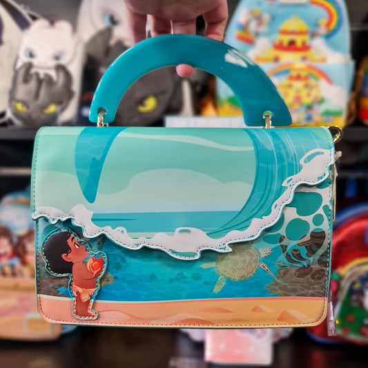 DISNEY MOANA OCEAN WAVE HANDLE CROSSBODY BAG