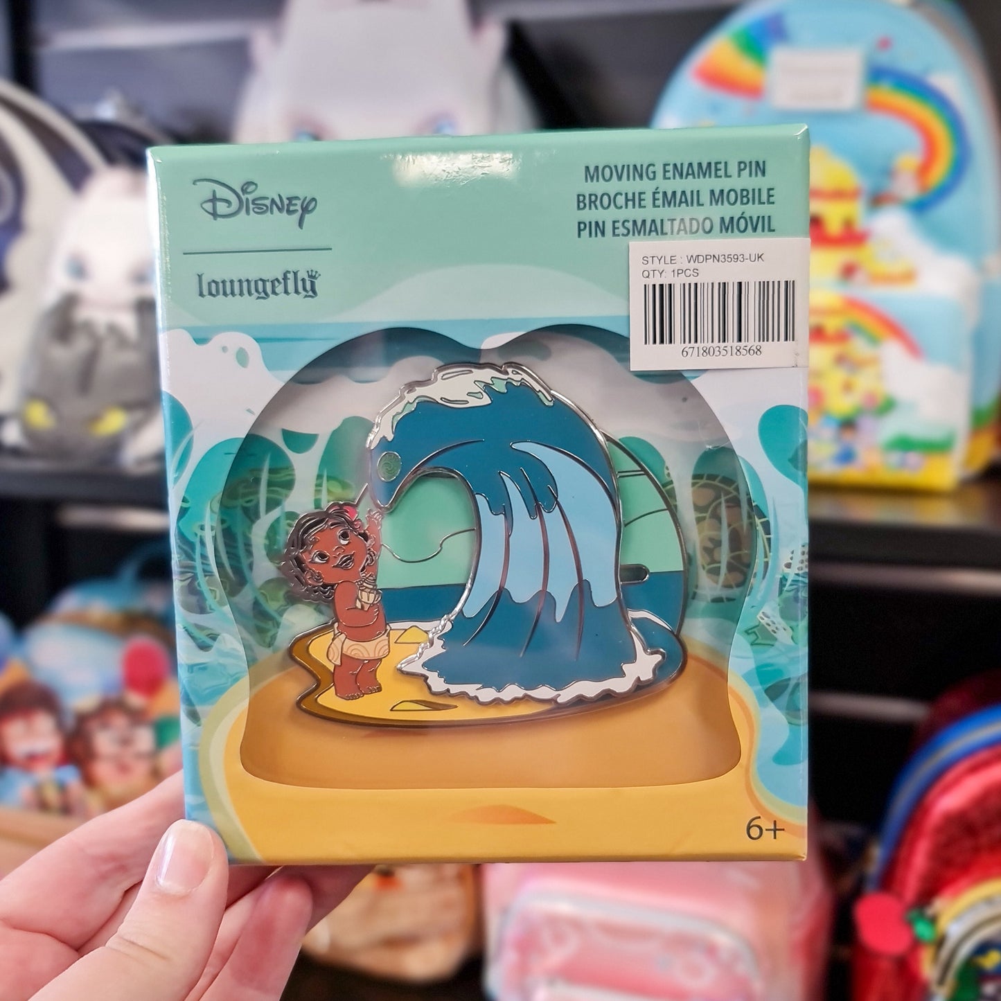 DISNEY MOANA WAVES 3" COLLECTOR BOX PIN