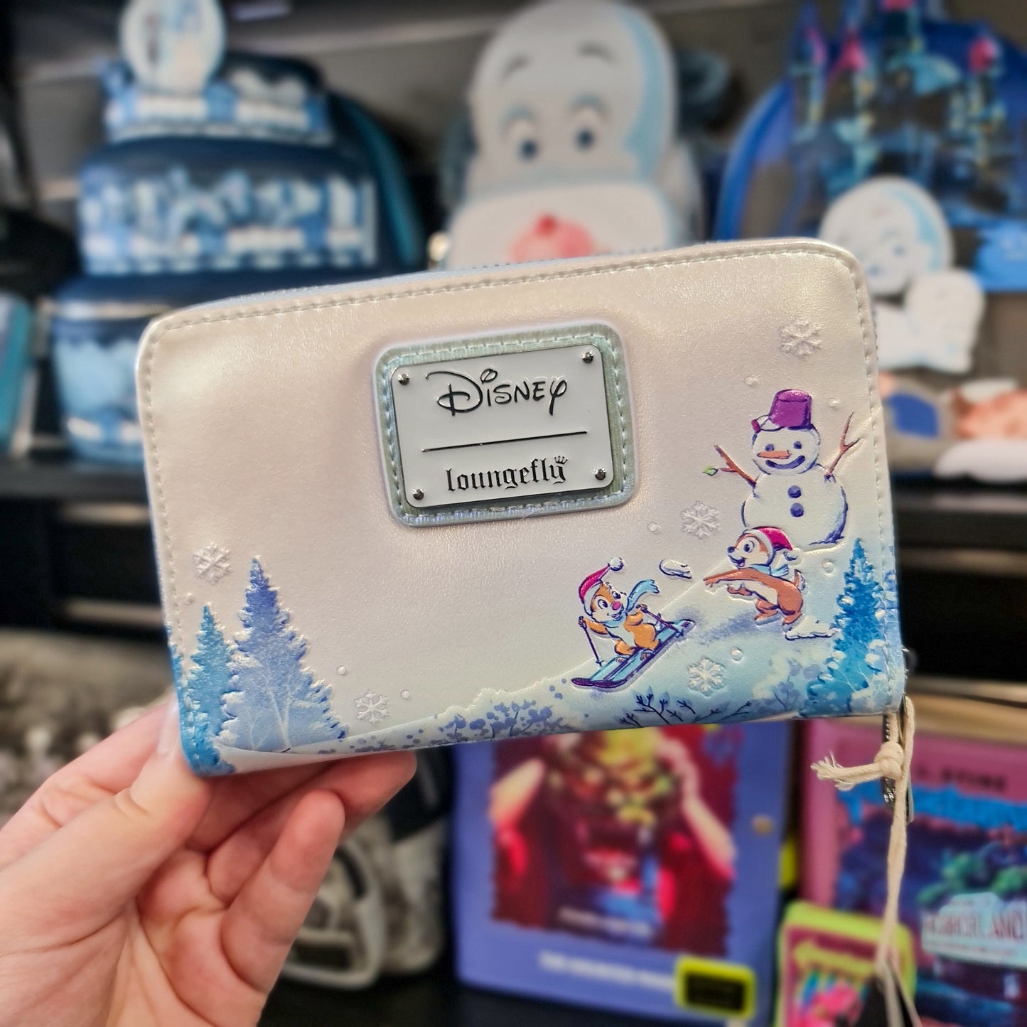 DISNEY MICKEY AND FRIENDS WINTER WONDERLAND ZIP AROUND WALLET