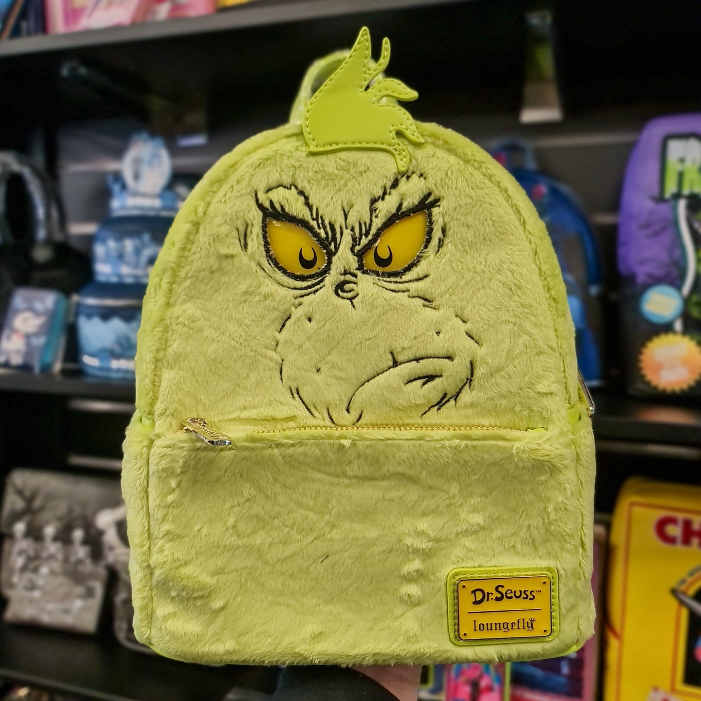 DR SEUSS PLUSH GRINCH LIGHT UP COSPLAY MINI BACKPACK