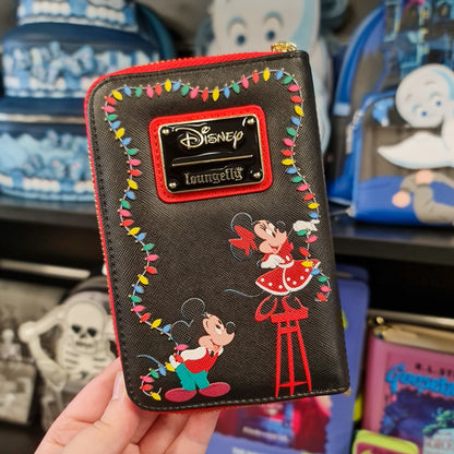 DISNEY DONALD WRAPPED IN LIGHTS ZIP AROUND WALLET