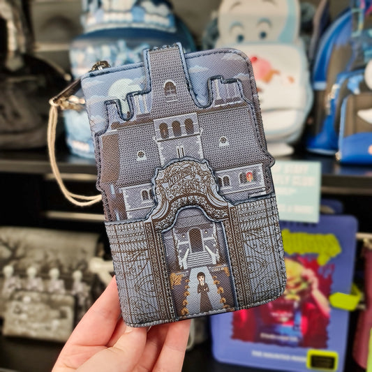 MGM WEDNESDAY NEVERMORE CASTLE ZIP AROUND WALLET