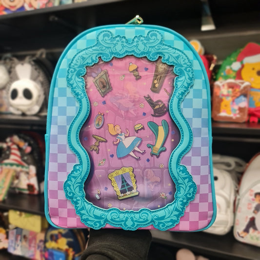 DISNEY ALICE IN WONDERLAND DOWN THE HOLE LENTICULAR MINI BACKPACK EXCLUSIVE