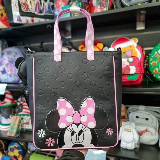 LF DISNEY MINNIE FLORAL ROCK THE DOTS TOTE BAG WITH COIN BAG