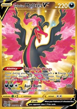 Galarian Moltres V - Brilliant Stars (Secret Rare) [BRS-183]