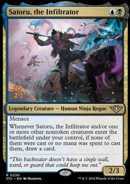 Satoru, the Infiltrator (V.1) - Outlaws of Thunder Junction: Promos (Rare) [POTJ-230]