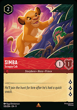 Simba - Scrappy Cub - Fabled (Rare) [9FAB-105]