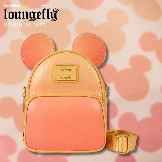 DISNEY MICKEY MOUSE GLITTER LF CONVERTIBLE MINI BACKPACK & CROSSBODY BAG