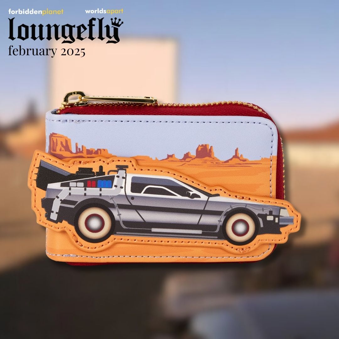 LF UNIVERSAL BACK TO THE FUTURE 40TH ANNIVERSARY DELOREAN ACCORDION WALLET