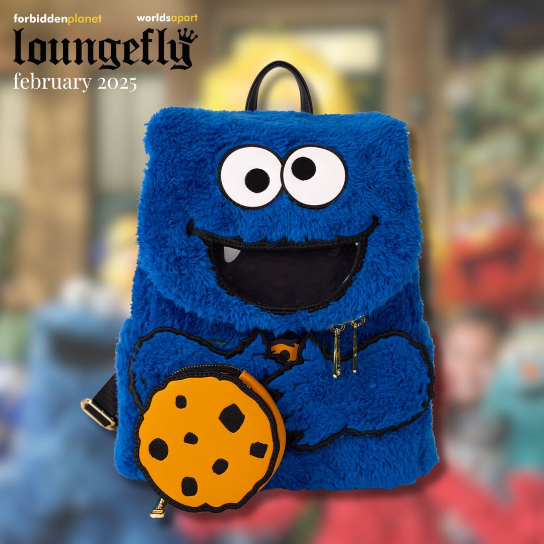 LF SESAME STREET COOKIE MONSTER PLUSH MINI BACKPACK