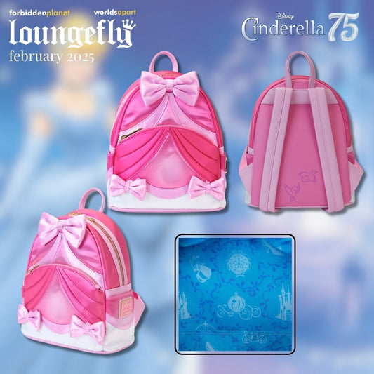 LF DISNEY CINDERELLA 75TH ANNIVERSARY PINK BOW MINI BACKPACK