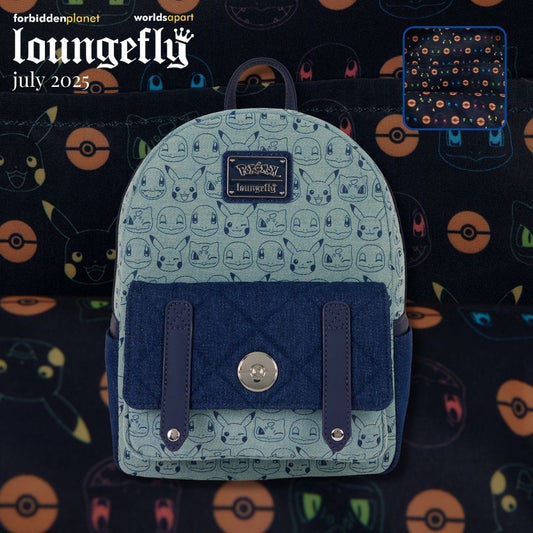 POKEMON FAUX DENIM LF MINI BACKPACK