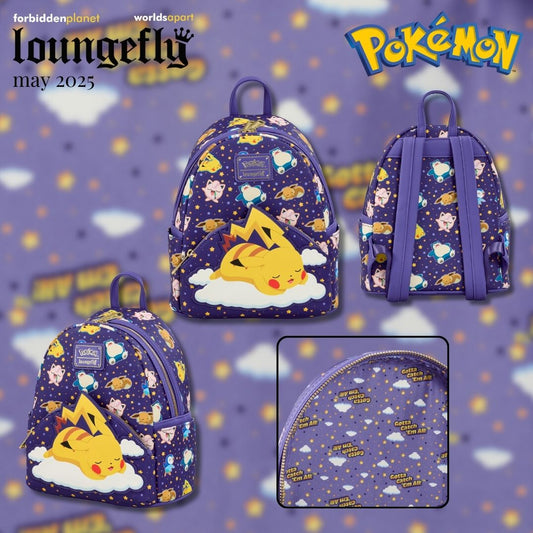 POKEMON SLEEPING PIKACHU AND FRIENDS LF MINI BACKPACK