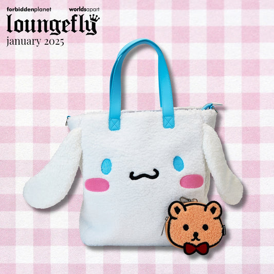 LF SANRIO CINNAMOROLL SHERPA TOTE BAG WITH COIN BAG