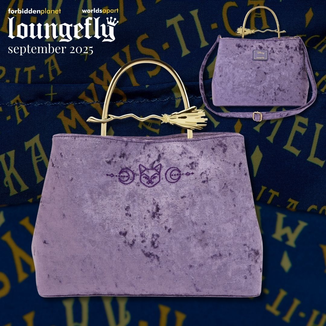 DISNEY HOCUS POCUS LF VELVET BROOM HANDLE HANDBAG