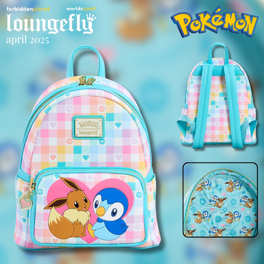 POKEMON PIPLUP AND EEVEE FRIENDS LF MINI BACKPACK