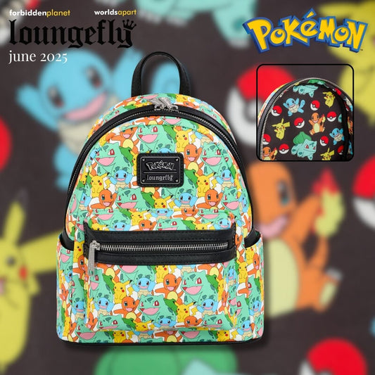 POKEMON PIKACHU AND STARTERS AOP LF MINI BACKPACK