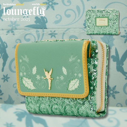 DISNEY TINKER BELL HOLIDAY TRI FOLD LF WALLET