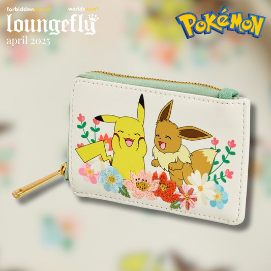 POKEMON PIKACHU & EEVEE FLORAL LF WALLET
