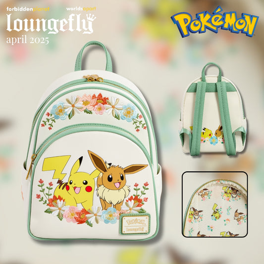 POKEMON PIKACHU & EEVEE FLORAL LF MINI BACKPACK