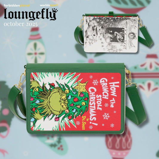 DR SEUSS GRINCH HOLIDAY LF CROSSBODY BAG